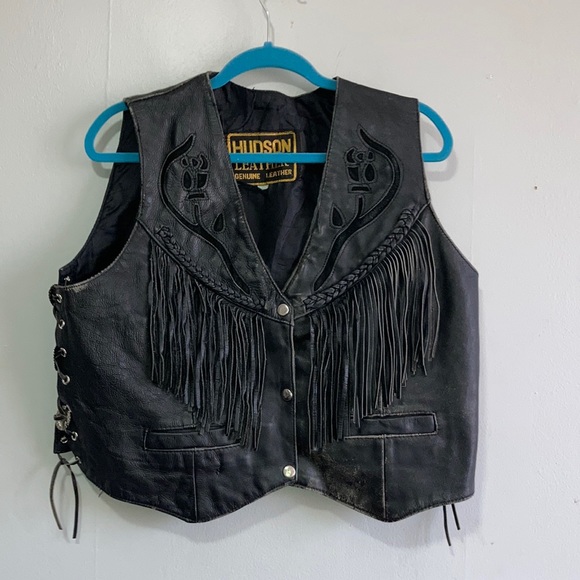 hudson leather vest